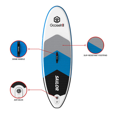 Best Kids Inflatable Paddle Board Youth 7' Paddle Board - Goosehill goosehill